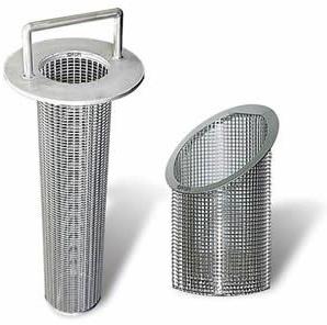  Round Powder Coated Stainless Steel Basket Filters, Particle Size : 100 Micron, 200 Micron