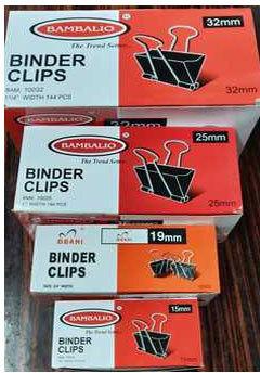 Bambalio Binder Paper Clip, Size : 32mm, 25mm, 19mm, 15mm