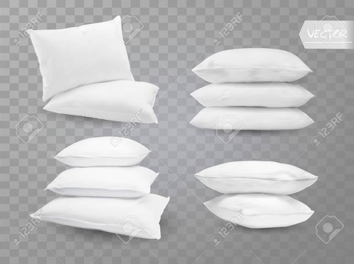 Rectangular Micro Fiber Pillow, Color : White