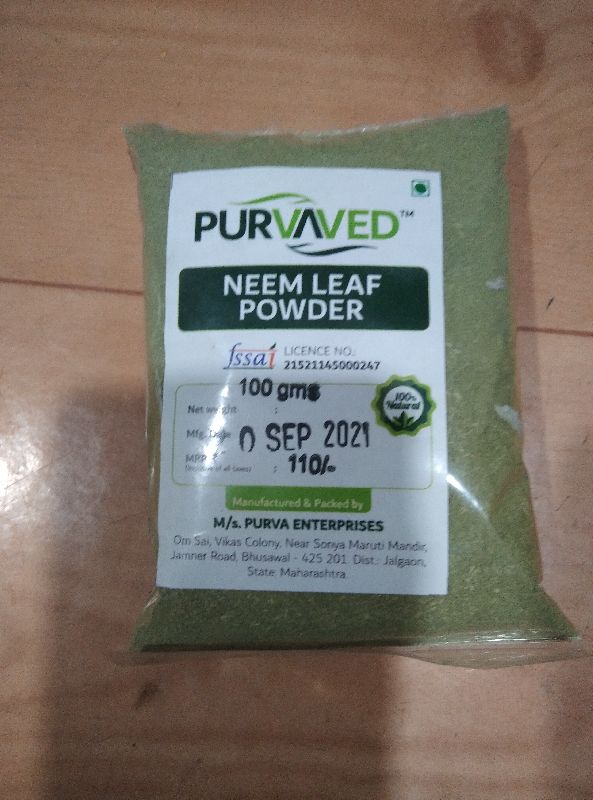 Purva enterpriese neem Leaf powder, for Beauty, Medicinal, Style : Fresh