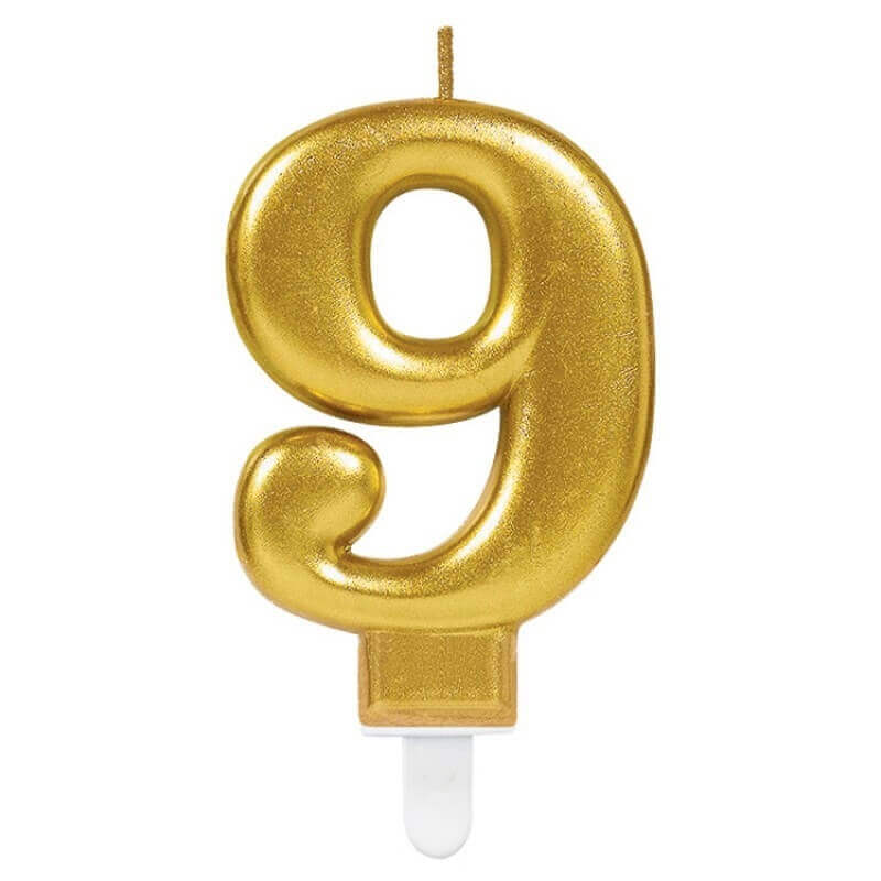 Numerical Golden No. 9 Candle