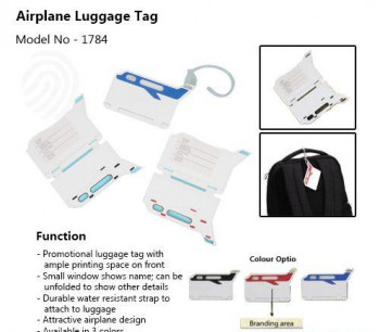 PROCTER Assured. Airplane luggage tag