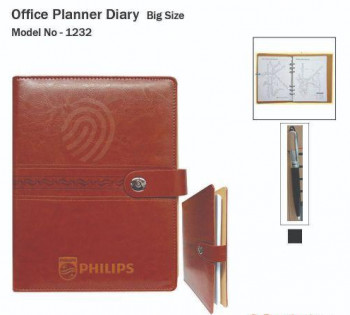 Office Planner Diary, Color : Black, Brown