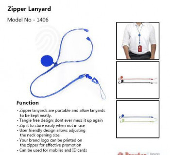 Zipper lanyard
