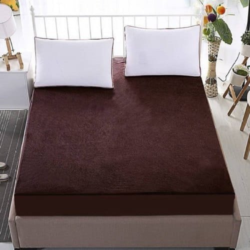 Feather Zone Treey Cotton Laminated Waterproof Mattress, Color : Brown