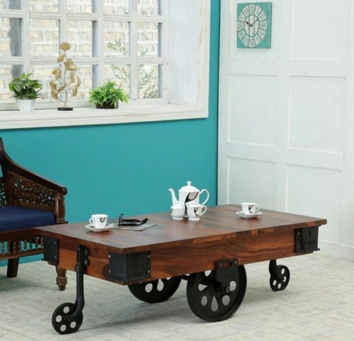 Polished Wooden Coffee Table, for Home