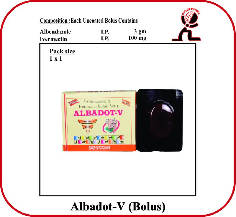 Albendazole 3 gm With Ivermectin 100 mg Bolus BOLUS ALBADOT-V