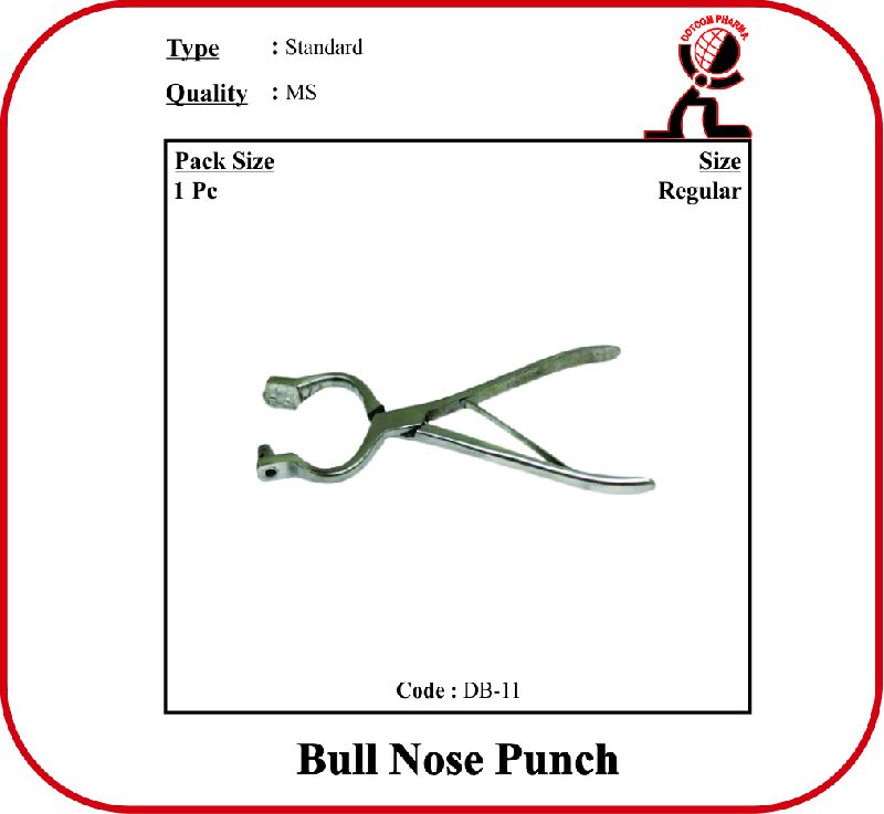 Polished Stainless Steel Bull Nose Punch, for Veterinary Use, VETERINARY USE, Feature : Best Quality