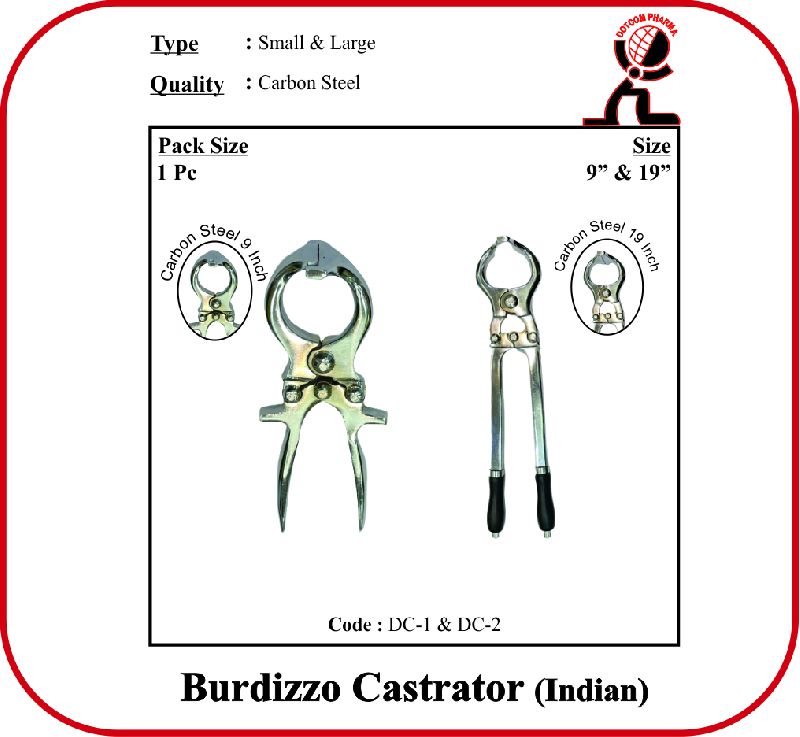 Single Polished METAL Burdizzo Castrator, for Veterinary Use, Length : 19INCH