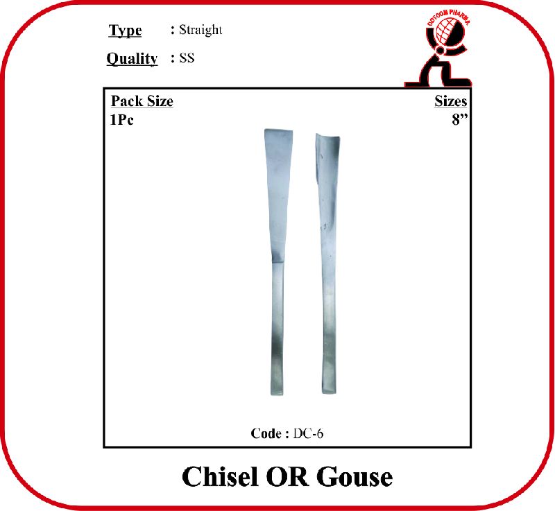 Stainless Steel Chisel / Gouse, Length : 8inch