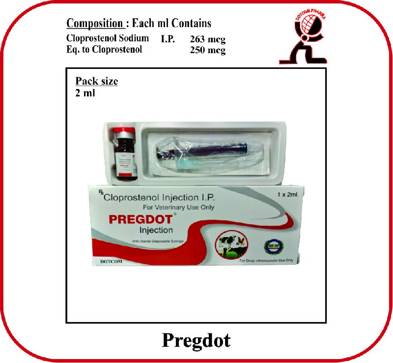 CLOPROSTENOL SODIUM INJECTION PREGDOT, for Veterinary use only, Medicine Type : ALLOPATHIC