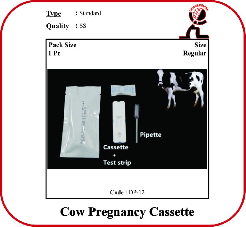 Single Cow Pregnancy Cassette, for Veterinary Use, VETERINARY USE, Feature : Best Quality