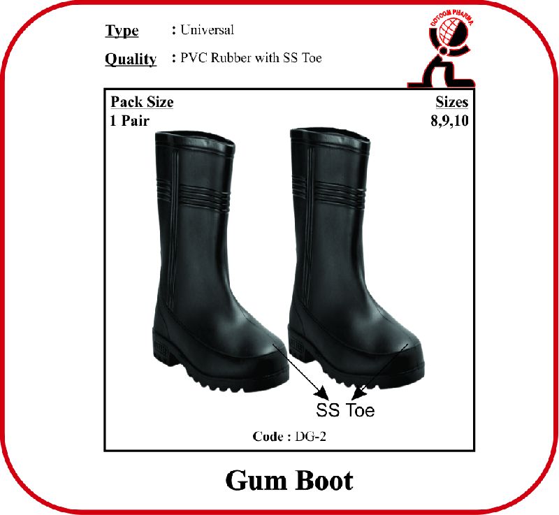 PVC RUBBER gum boot, for Veterinary Use, Length : 11.5 INCH