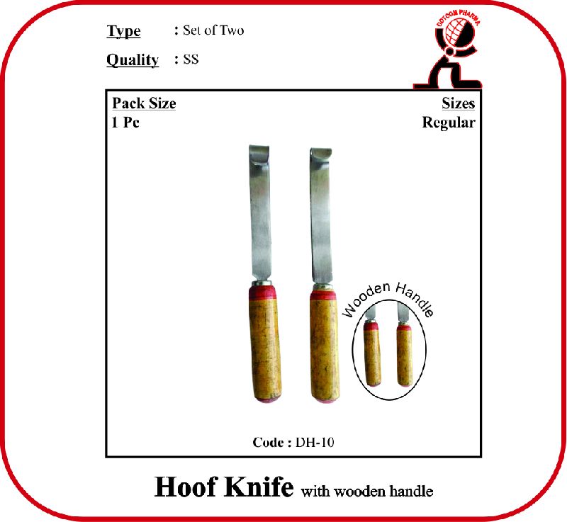 Hoof Knife With Wooden Handle, for Veterinary Use, Feature : Best Quality, Fine Finished, High Durability