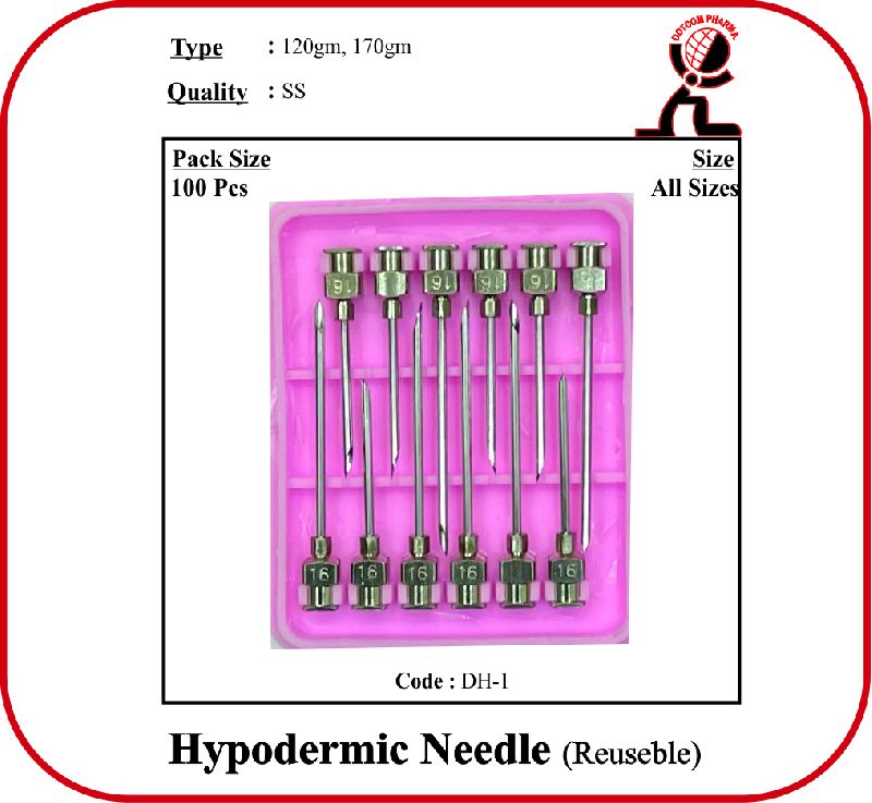 Polished Stainless Steel Hypodermic Needle (Reusable), for Veterinary Use, Feature : Best Quality, Fine Finished