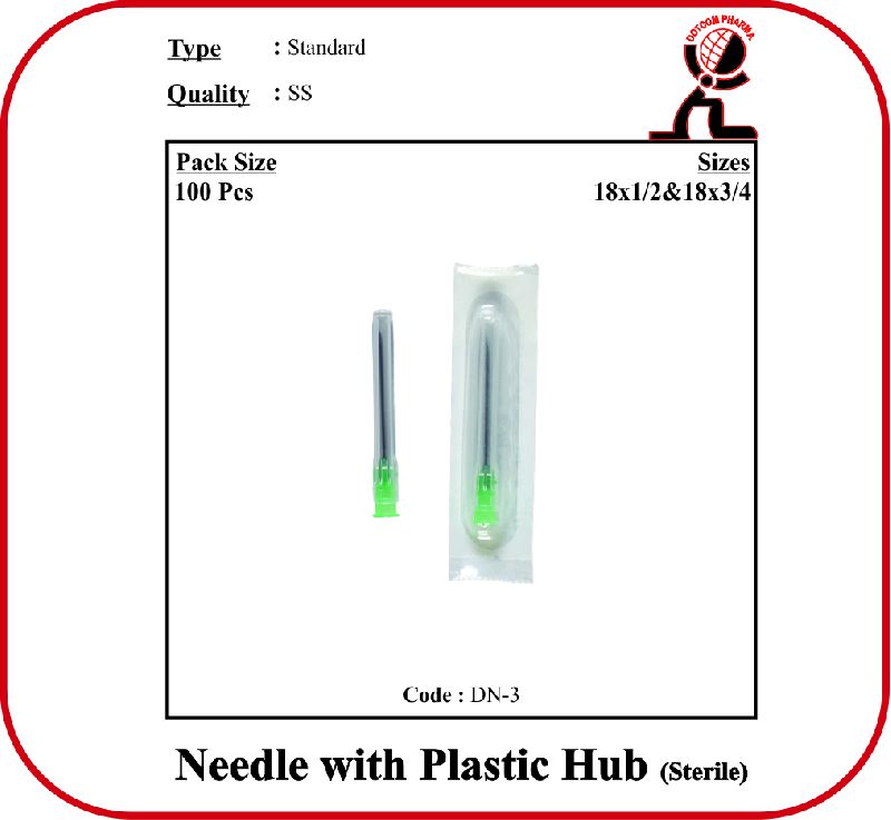 Stainless Steel Polished Needle With Plastic Hub, for Veterinary Use