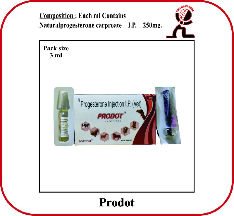 . PROGESTERONE INJECTION PRODOT, for Veterinary Use, Packaging Type : Ampoule