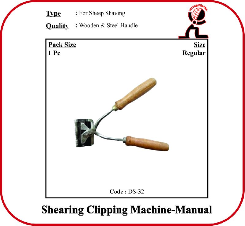 Shearing Clipping Machine - Manual, for Veterinary Use, Feature : Best Quality, Fine Finished, High Durability