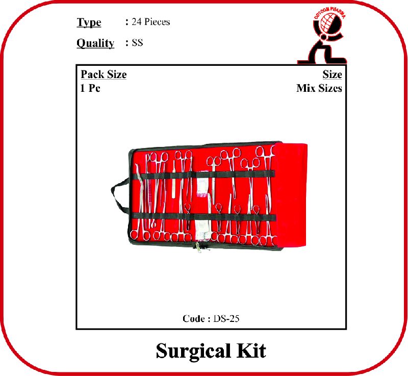 Surgical Kit - 24 Piece, for Veterinary Use, Feature : Best Quality, Fine Finished, High Durability