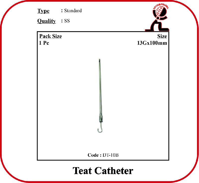 Stainless Steel Polished Teat Catheter, for Veterinary Use, Feature : Best Quality, Fine Finished, High Durability