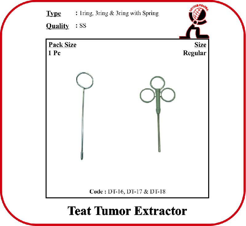 TEAT TUMOR EXTRACTOR - 1 Ring, for Veterinary Use