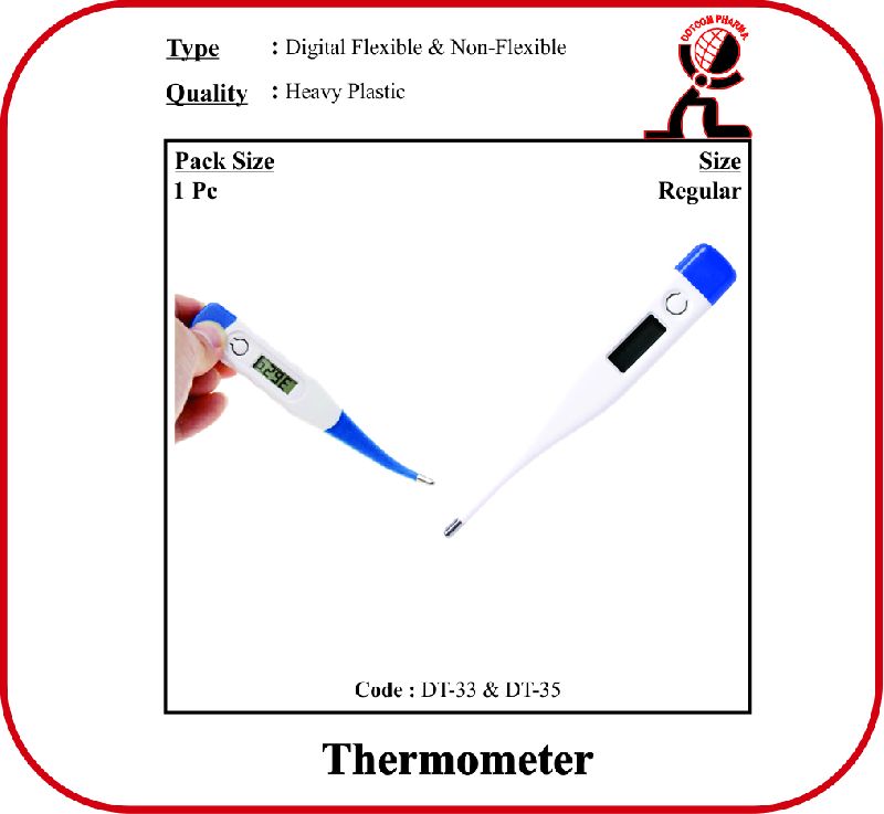 Plastic Polished digital thermometer, for Veterinary Use, Feature : Best Quality, High Durability, Light Weight