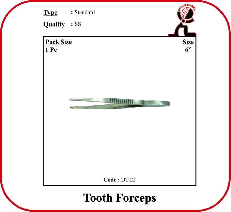 Stainless Steel Polished TOOTH FORCEPS, for Veterinary Use, Feature : Best Quality, High Durability