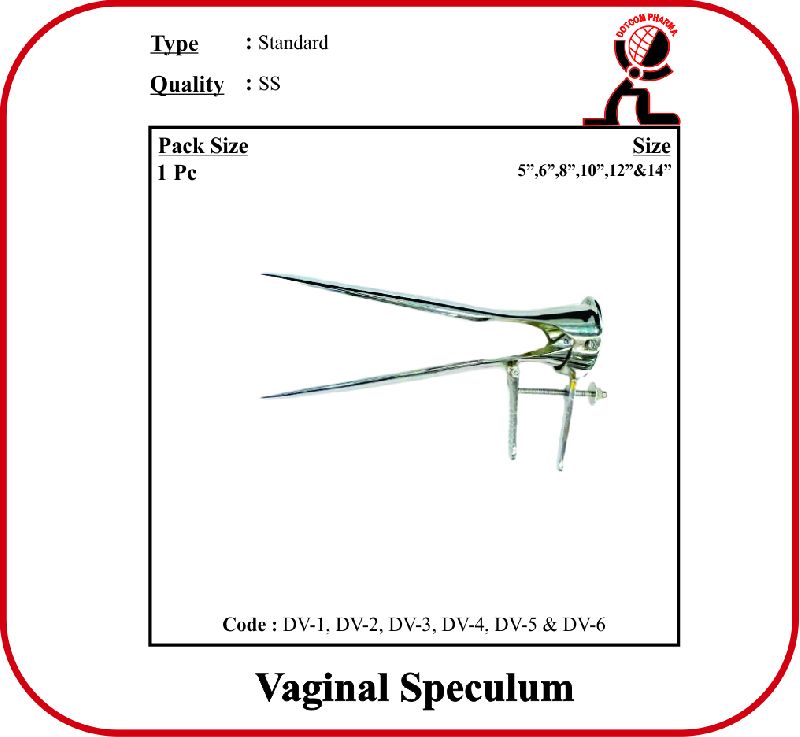 Polished Stainless Steel Vaginal Speculum 5 Inch, for Veterinary Use