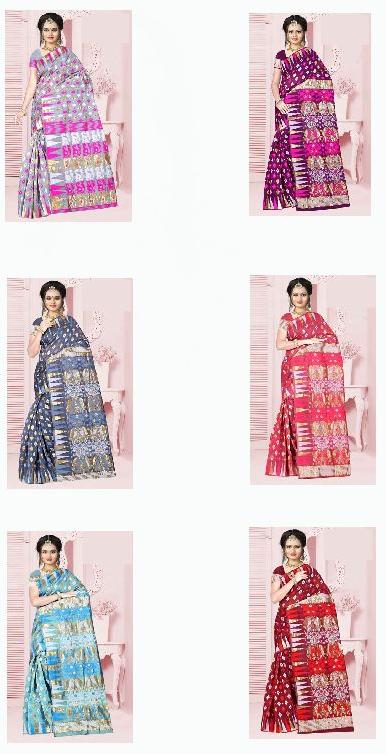 Unstitched Cotton Silk Sarees, for Easy Wash, Saree Length : 6.3 Meter