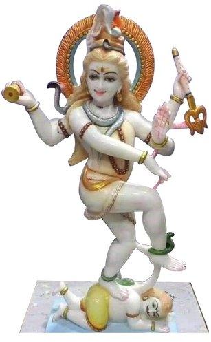 Polished Marble Dancing Shiva Statue, for Temple, Size : Multisizes