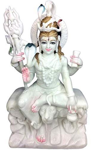 Polished Marble Lord Shiva Statue, for Temple, Size : Multisizes