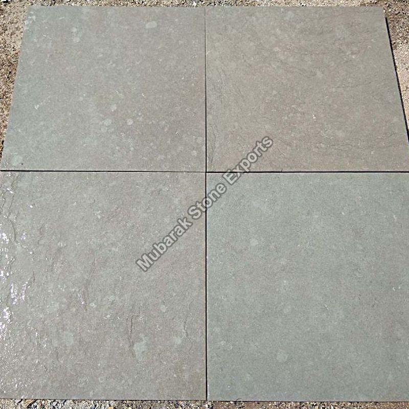 Square 60x60mm Kurnool Grey ledhar finish Limestone, Color : Light Green