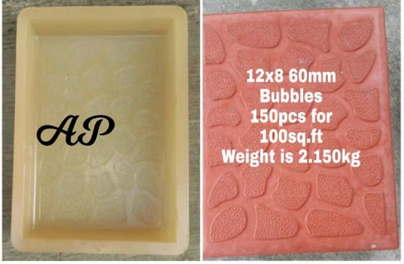 Polished PVC 12X8 Bubbles Mould, Size : 12x8x60mm