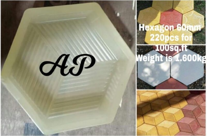 Plain PVC Hexagon Mould, Feature : Durable, Fine Finish