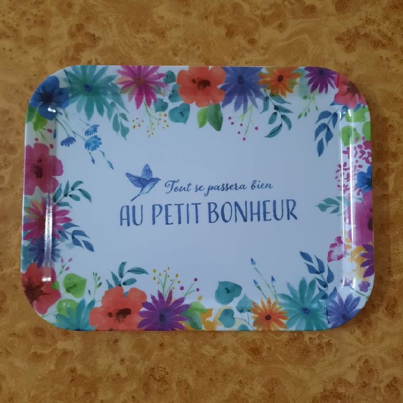 Polished Daiso Floral Melamine Tray, Feature : Durable, High Quality, Light Weight