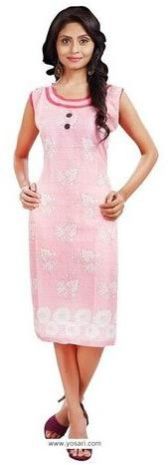 Ladies Sleeveless Printed Cotton Kurti