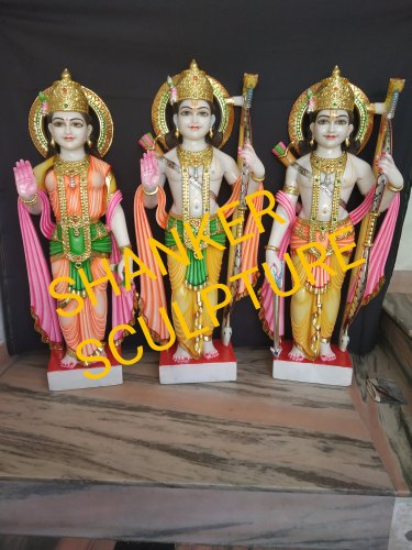 Multicolor Marble Ram Darbar Statue, Size : 39 Inch