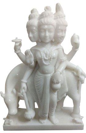 White Marble Dattatreya Statue