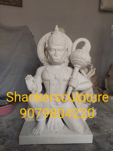 White Marble Hanuman Statue