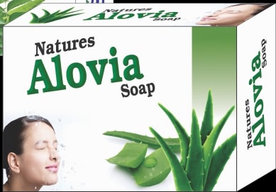 Natures Alovia Aloe Vera Soap, for Light Green, Packaging Type : Paper Box