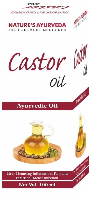 Organic Natures Ayurveda Castor Oil, Packaging Type : Glass Bottle