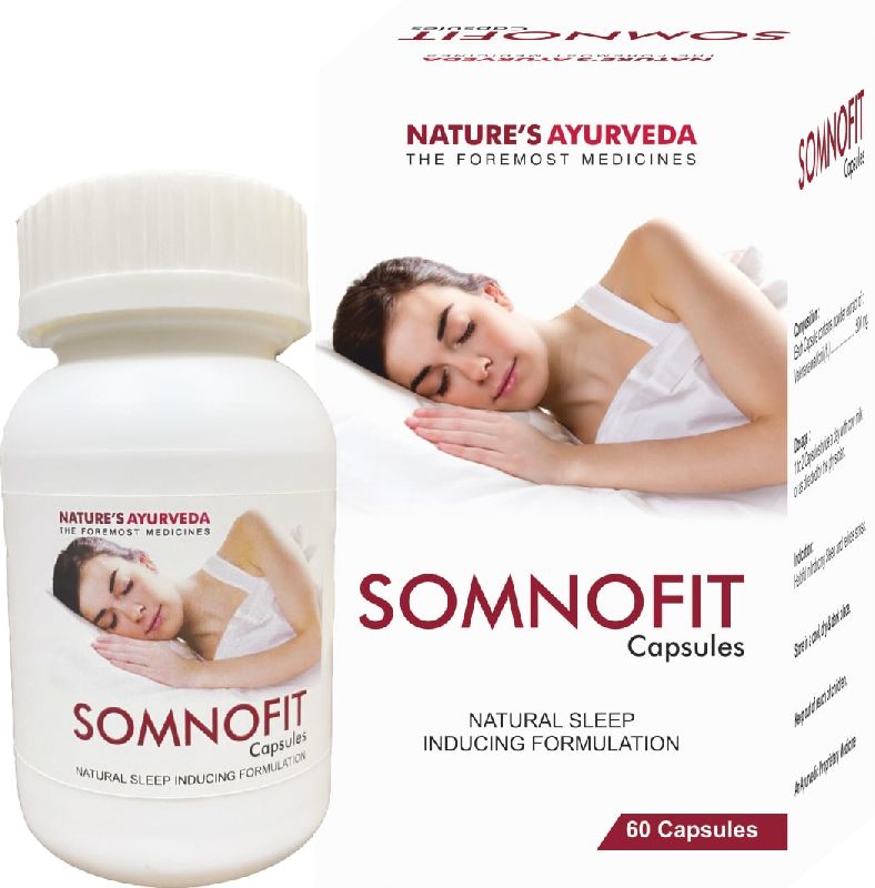 Natures Ayurveda Somnofit Capsules, Packaging Type : Plastic Bottle