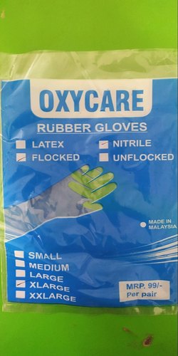 Plain Oxycare Rubber Gloves, Length : 10-15 Inches