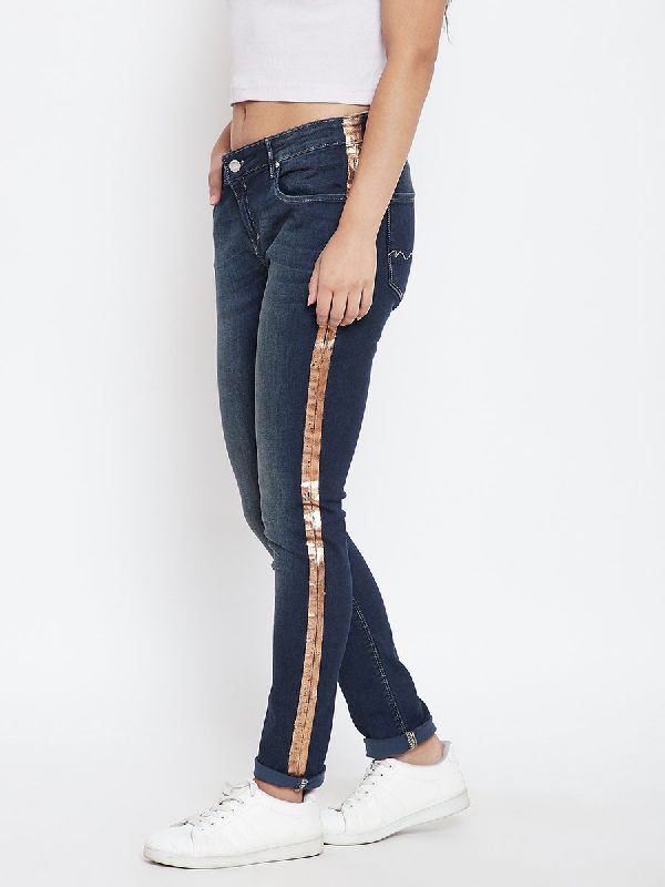 98.5% Cotton Blue Slim Jeans