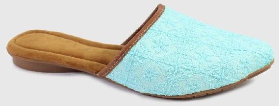 Synthetic Embroidered Cushioned Flats, Size : 36, 37, 38, 39, 40, 41
