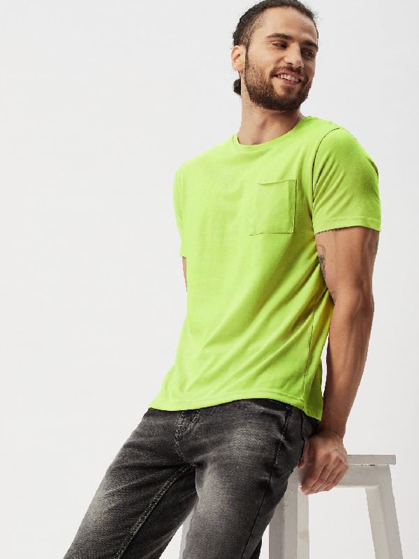 Lime Green Pocket T-Shirt