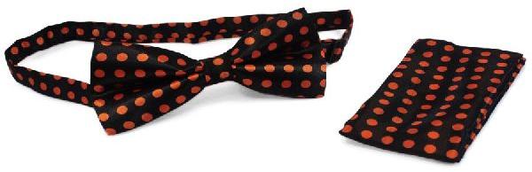 Orange Bow Tie, Pattern : Dotted