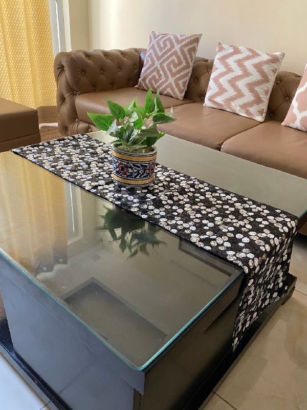 Patterned Centre Table, Color : Black