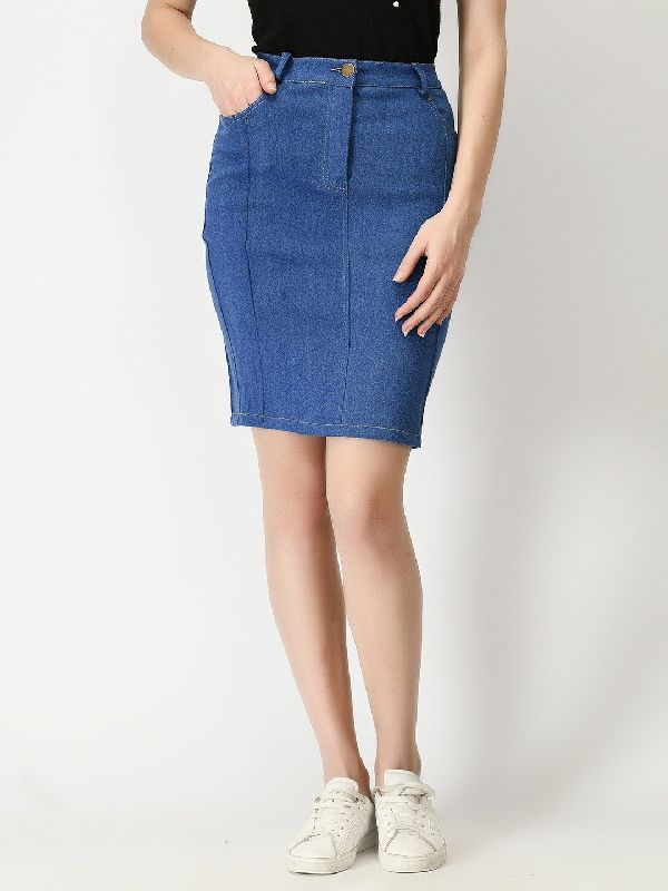 Pencil Denim Skirt, Size : XS, XL, XXL