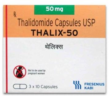 Thalix 50 Thalidomide Capsules, Form : Capsule 